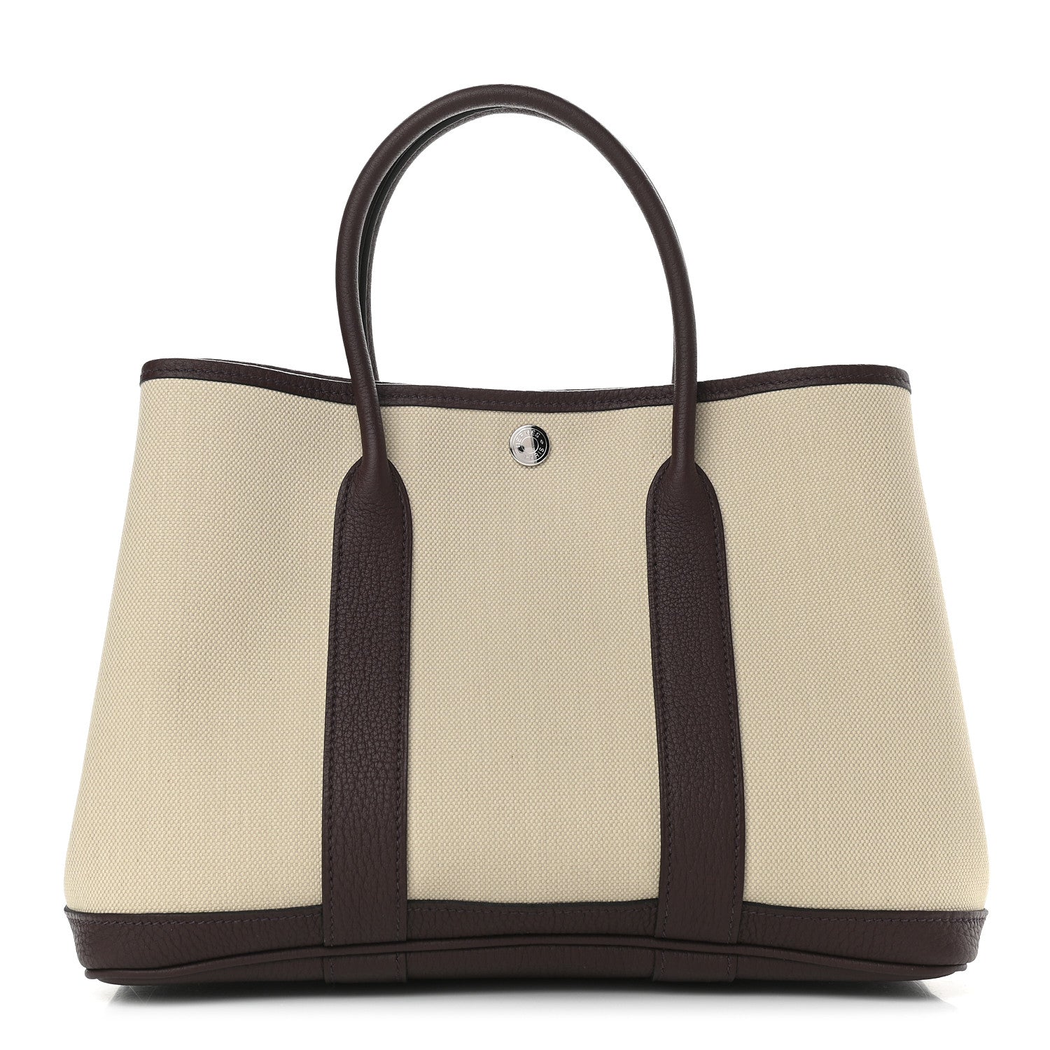 Hermes Toile Militaire Vache Country Garden Party 30 TPM Tote Beton Rouge Sellier 1 of 8
