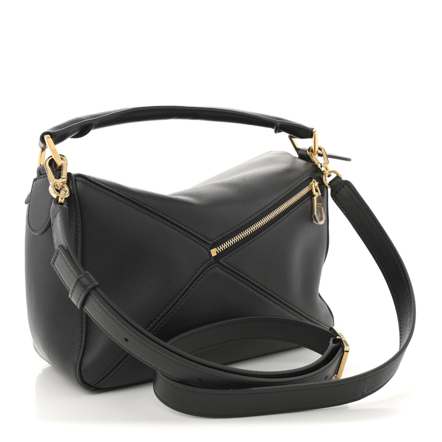 Loewe Lambskin Small Featherlight Puzzle Bag Black 3 of 10