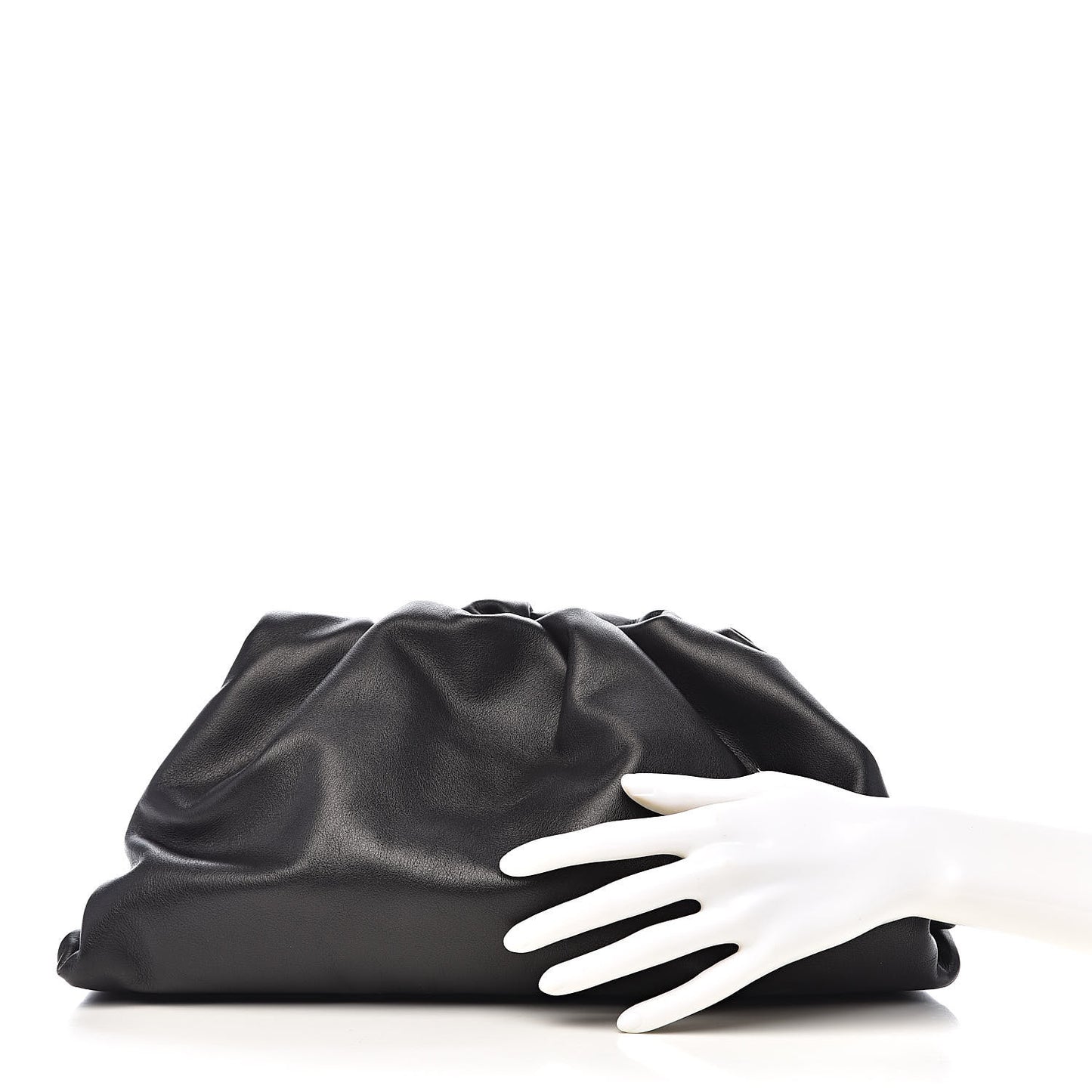Smooth Butter Calf The Pouch Oversized Clutch Black