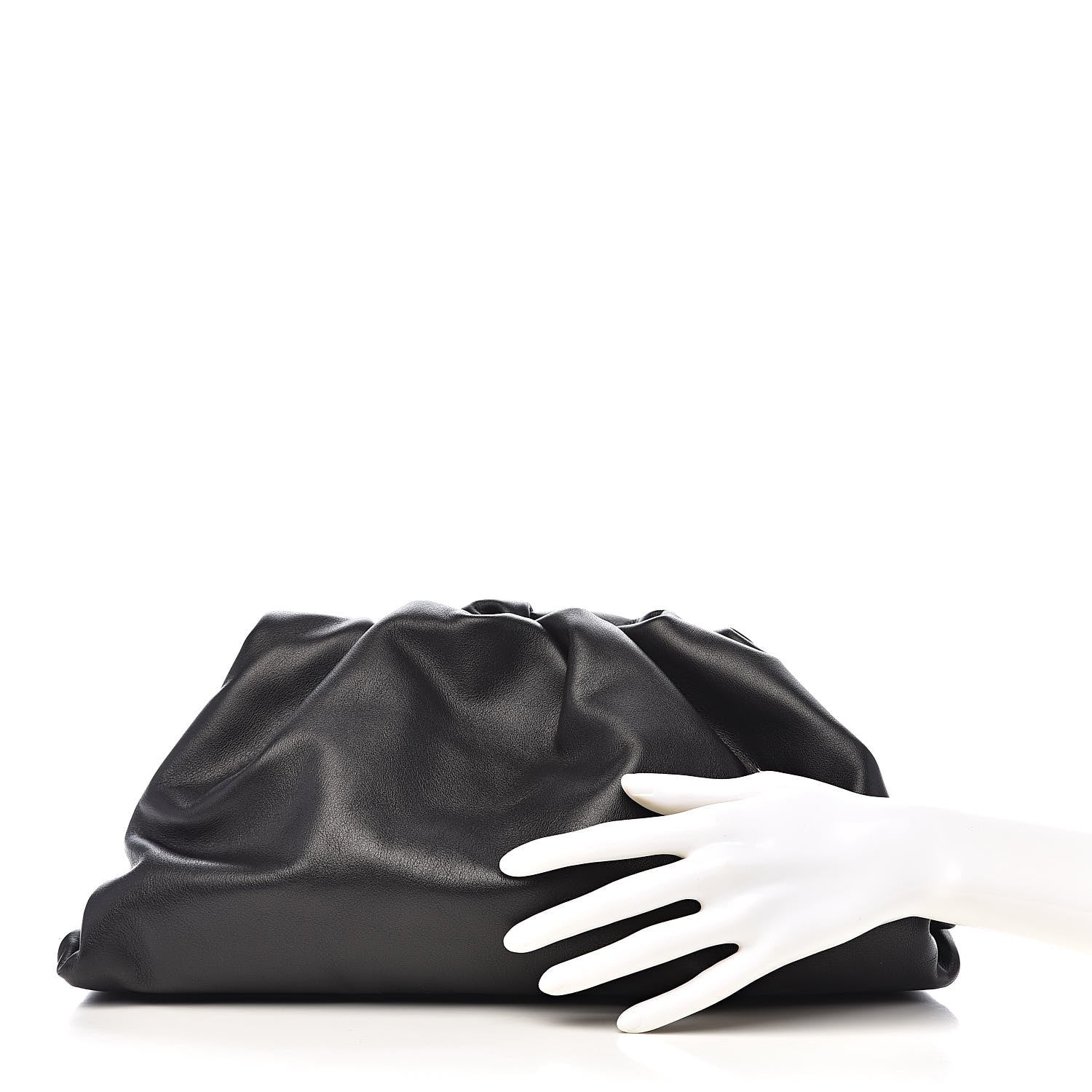 Bottega Veneta Smooth Butter Calf The Pouch Oversized Clutch Black 2 of 9