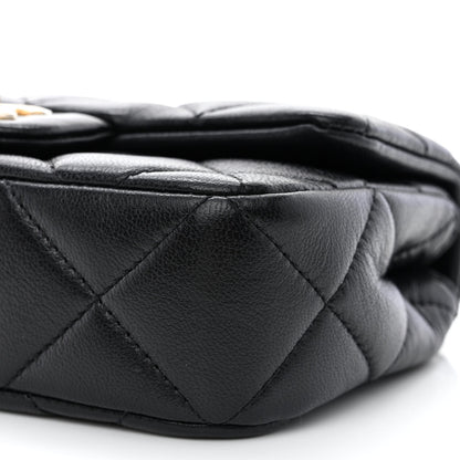 Chanel Lambskin Pearl Quilted Mini Flap Black 10 of 11