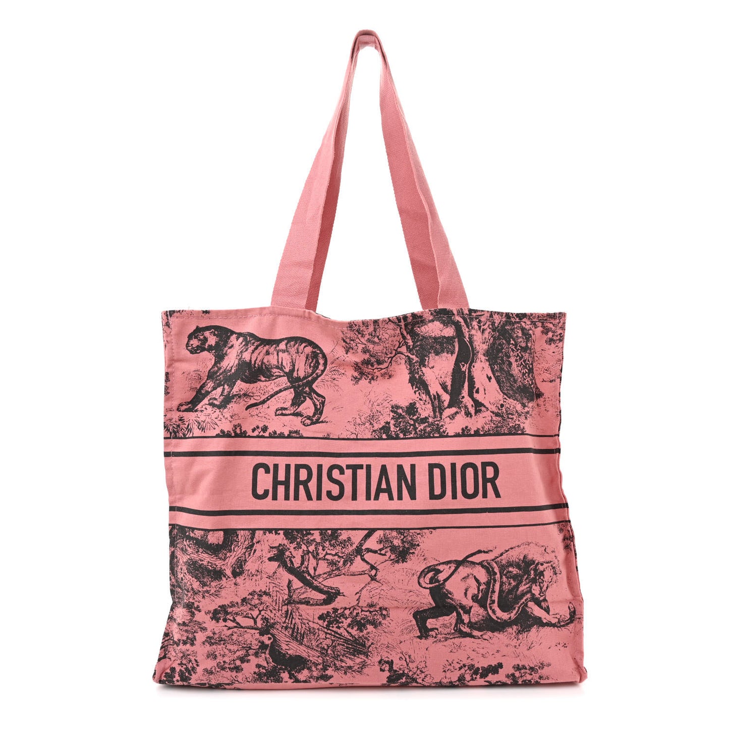 CHRISTIAN DIOR Canvas Dioriviera Tote Pink Grey
