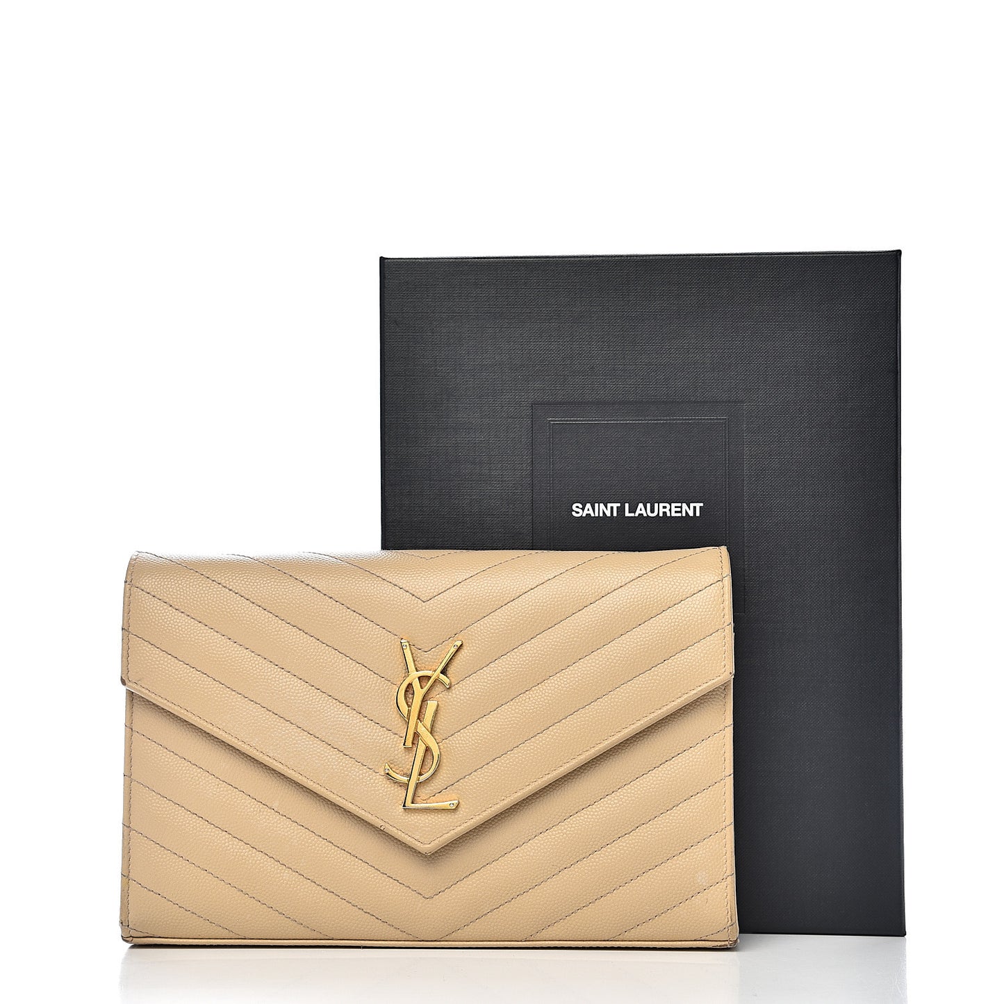 Grain De Poudre Matelasse Chevron Monogram Chain Wallet Nude Powder