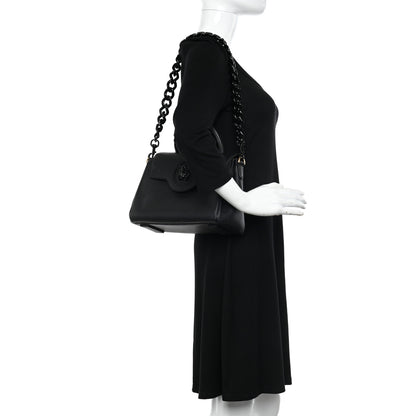Versace Grained Calfskin La Medusa Top Handle Bag Black Lilac 2 of 10