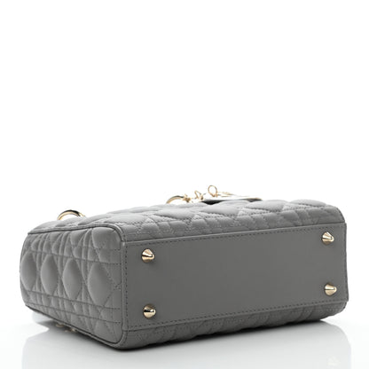 Christian Dior Lambskin Cannage Small My ABCDior Lady Dior Grey 4 of 9