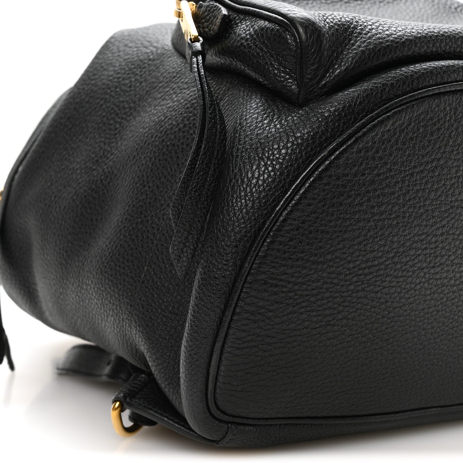 Prada Vitello Daino Backpack Black 10 of 11