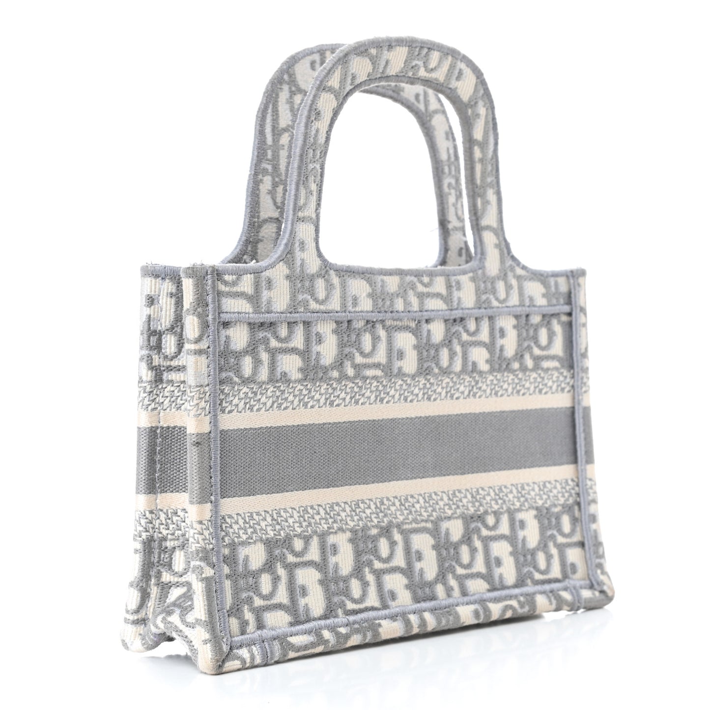 Oblique Mini Book Tote Grey Multicolor