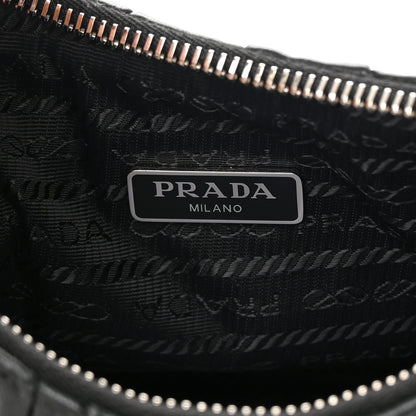 Prada Nappa Gaufre Re-Edition 2005 Shoulder Bag Black 6 of 12
