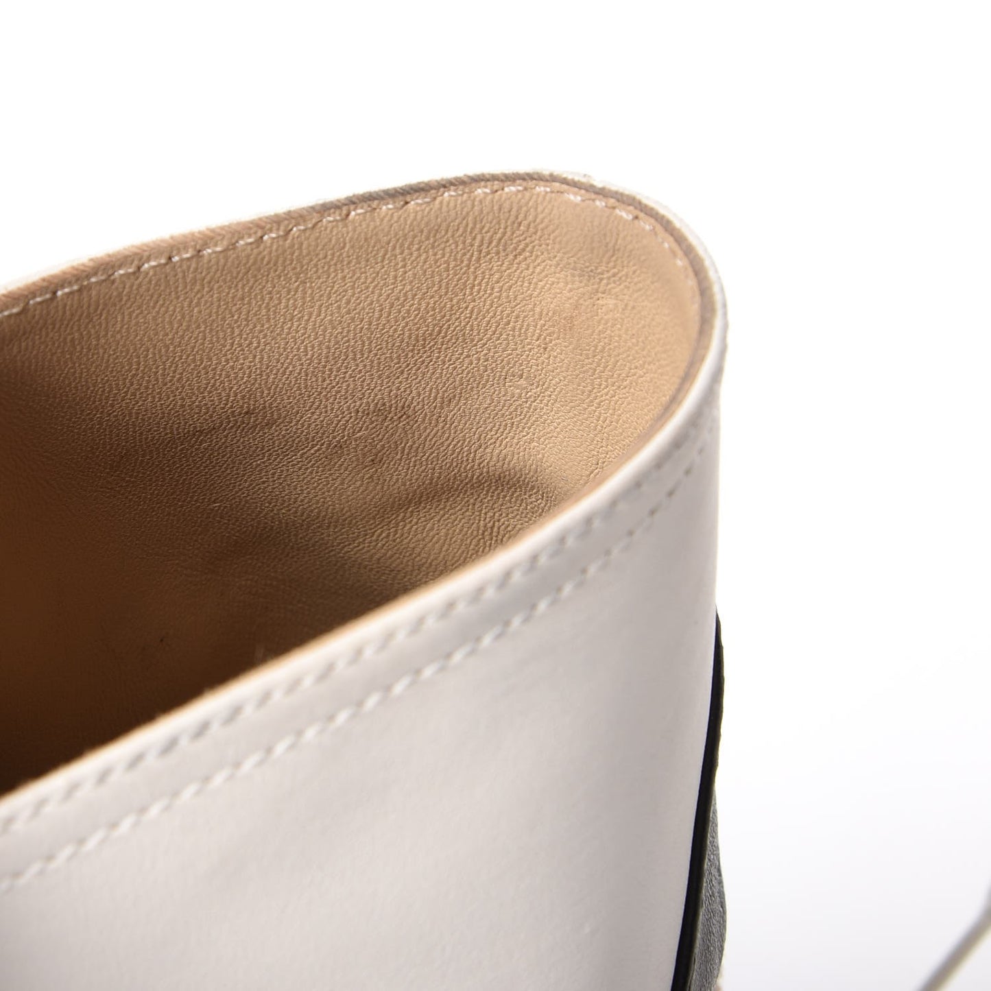 Lambskin Cap Toe Lace Up Espadrilles 40 Beige Black