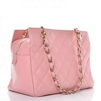 Chanel Caviar Quilted Petit Timeless Shopping Tote PTT Pink 3 of 15