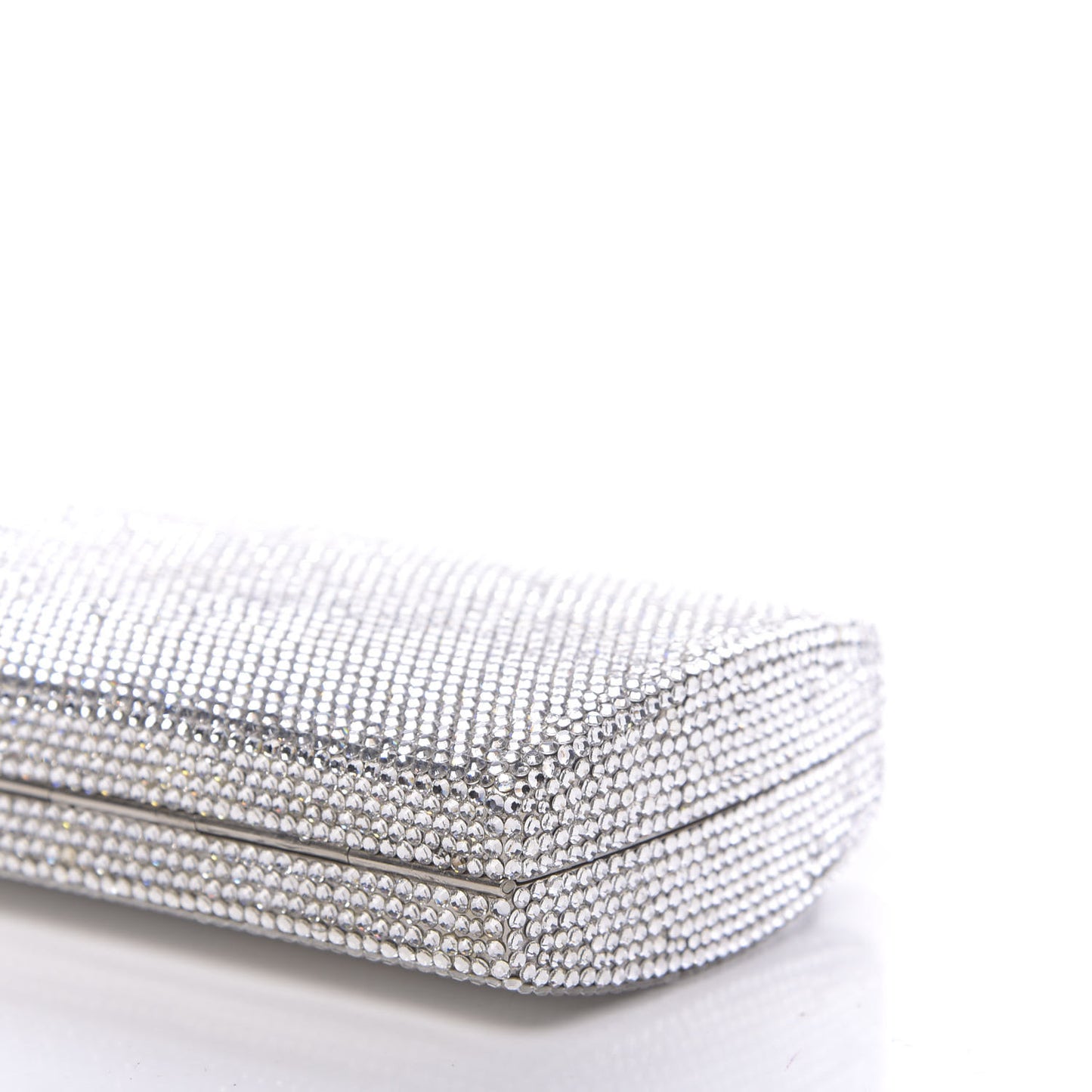 Swarovski Crystal Minaudiere Clutch Silver