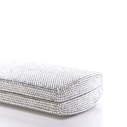 Judith Leiber Swarovski Crystal Minaudiere Clutch Silver 11 of 12