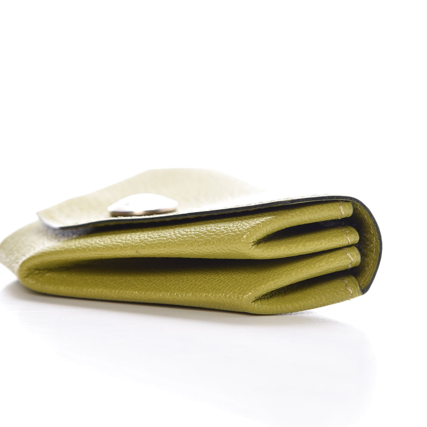 Chevre Mysore 24 Change Purse Vert Anis