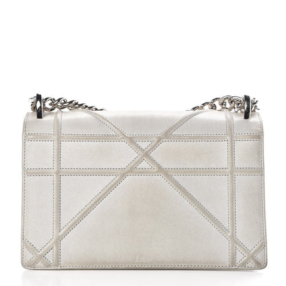 Christian Dior Metallic Calfskin Small Diorama Flap Bag Silver 4 of 7