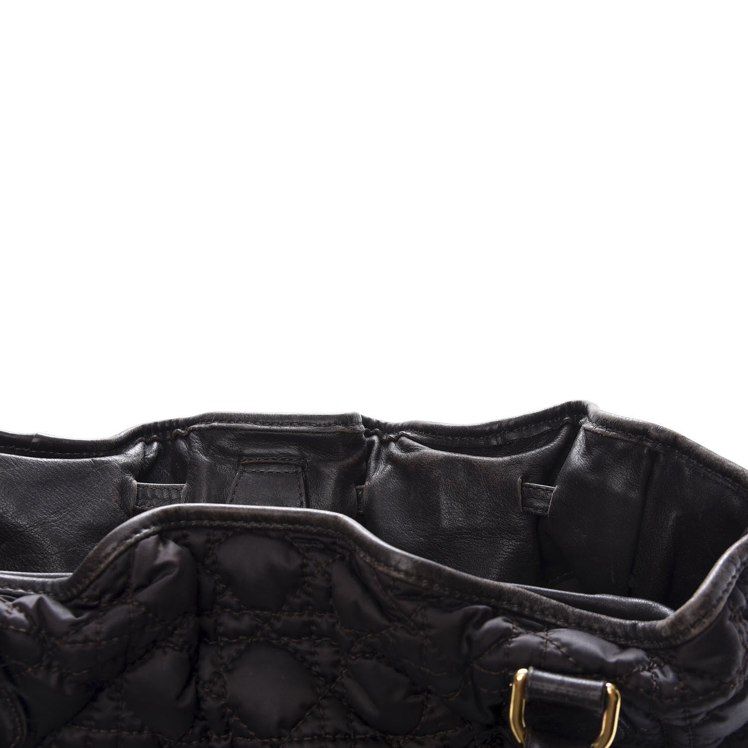 Christian Dior Nylon Cannage Shopper Tote Black 7 of 15
