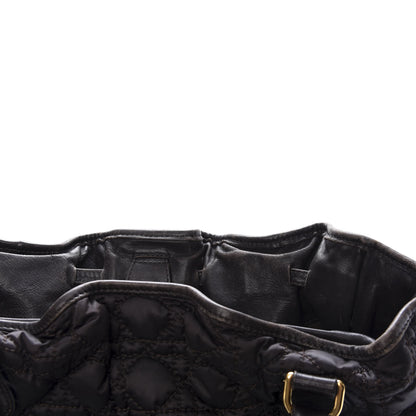Christian Dior Nylon Cannage Shopper Tote Black 7 of 15