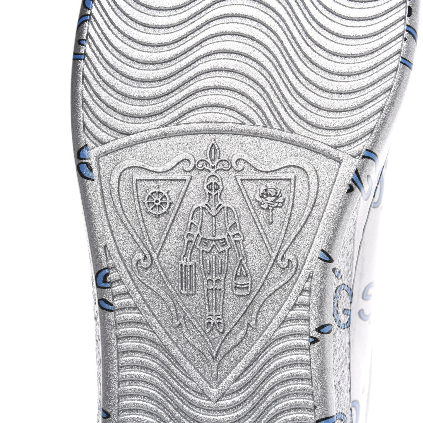 Miro Rubber Wax GucciGhost Print Mens New Ace Sneakers 9 Silver