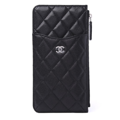 Chanel Caviar Quilted Classic Flat Wallet Pouch Black 1 of 9