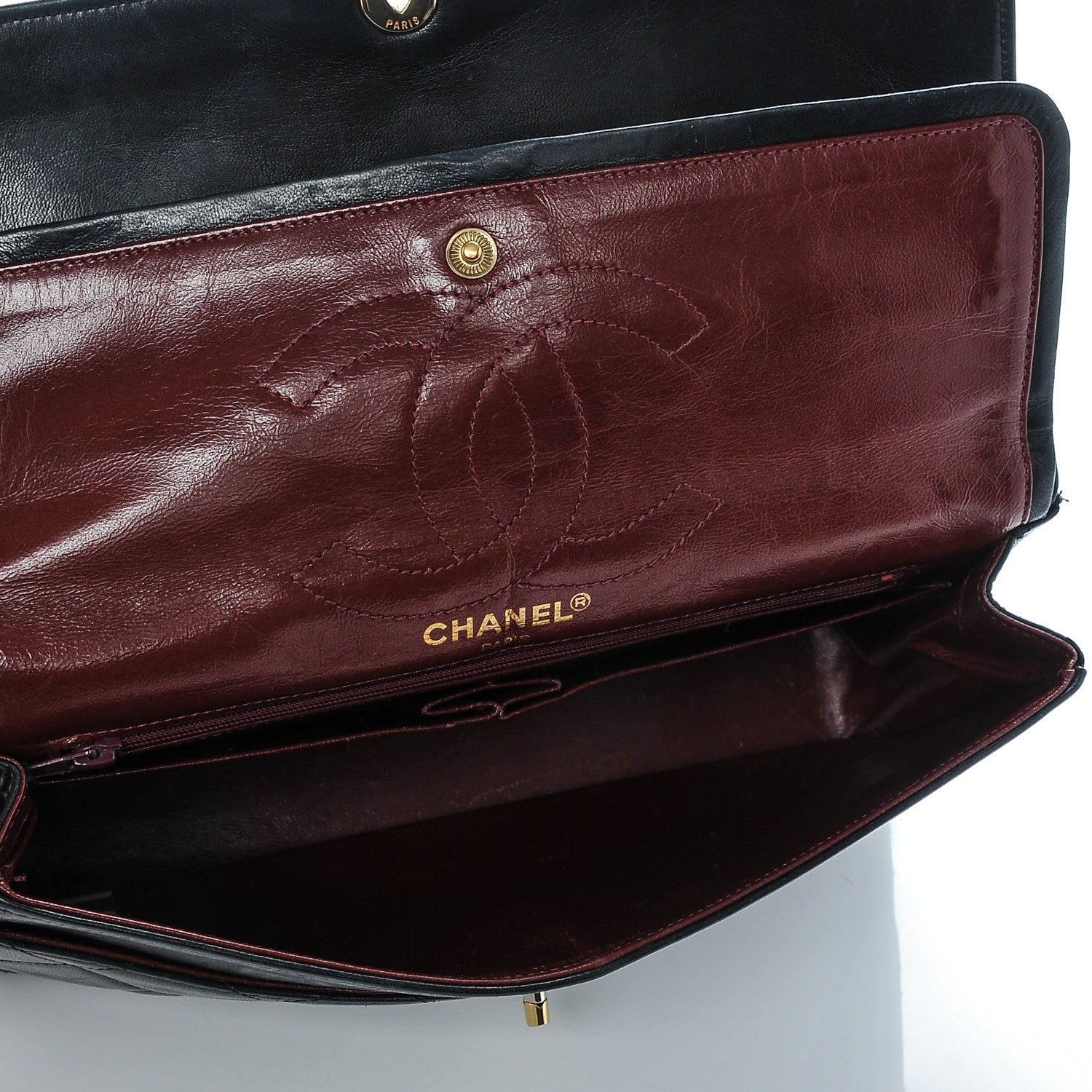 Chanel Lambskin Quilted Medium Double Flap Black 6 of 9