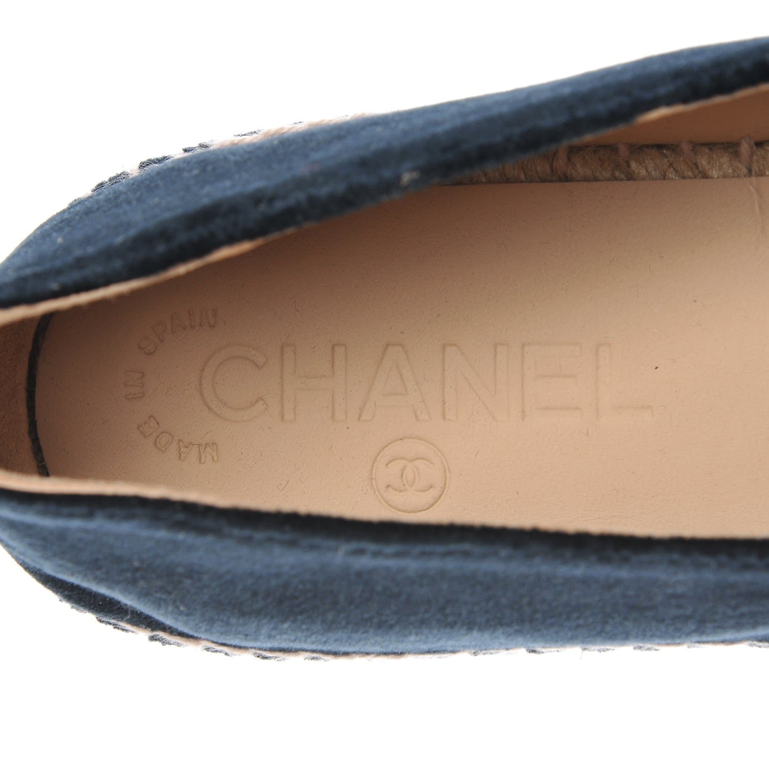 Chanel Velvet CC Espadrilles 39 Dark Navy Black 10 of 11