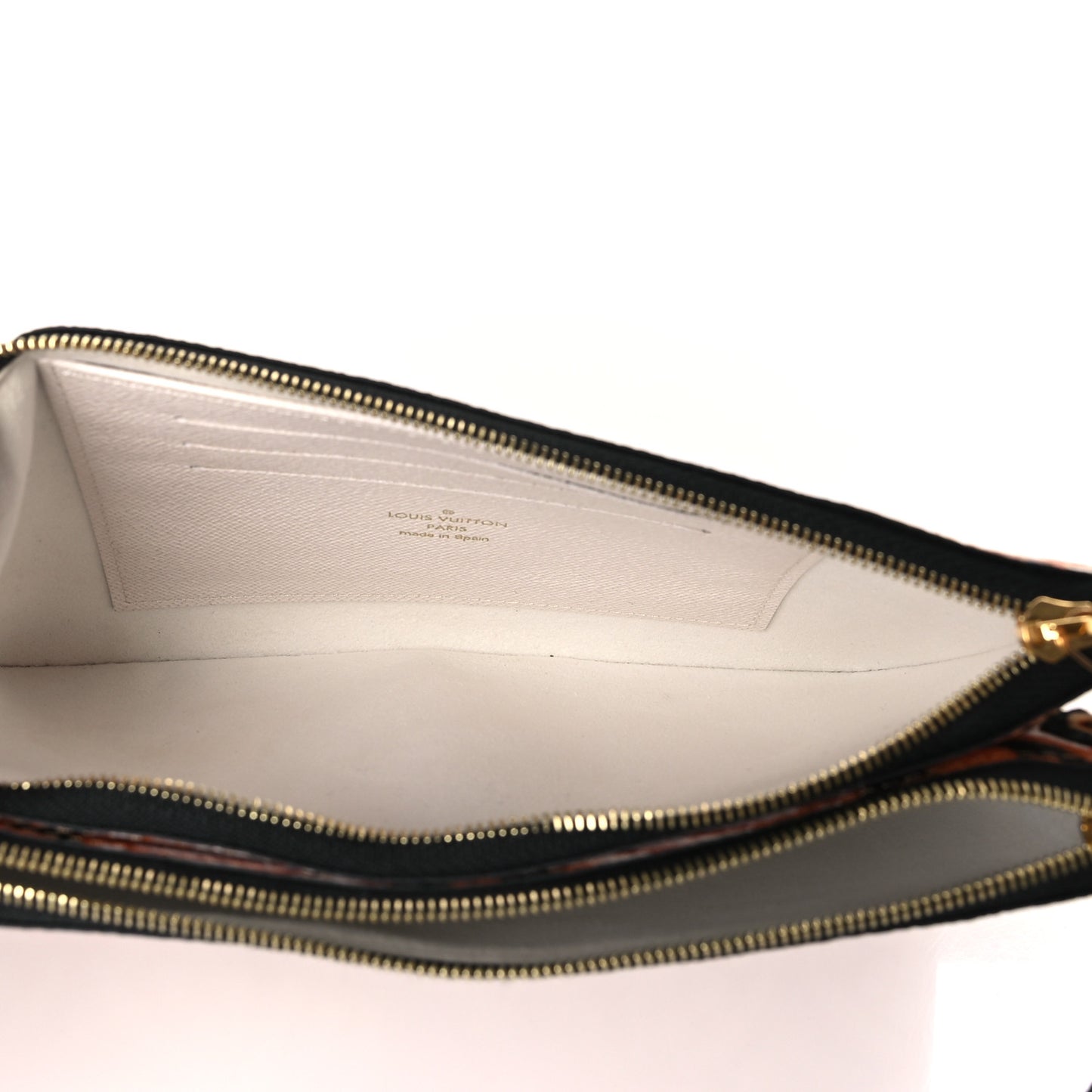 Monogram Giant Crafty Double Zip Pochette Creme Caramel