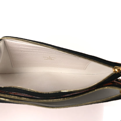 Louis Vuitton Monogram Giant Crafty Double Zip Pochette Creme Caramel 5 of 9