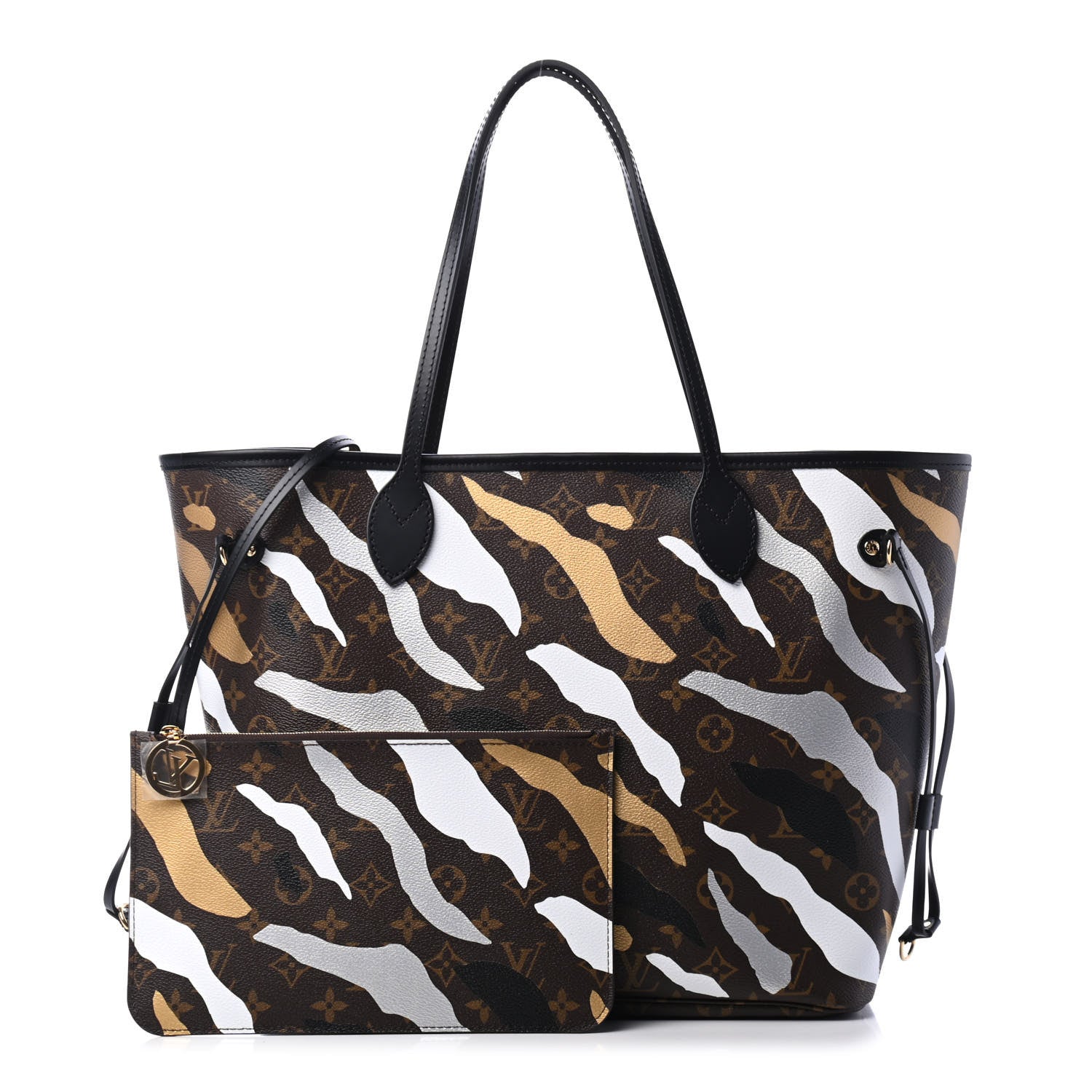 Louis Vuitton X LOL Monogram Neverfull MM Gold Silver 1 of 4