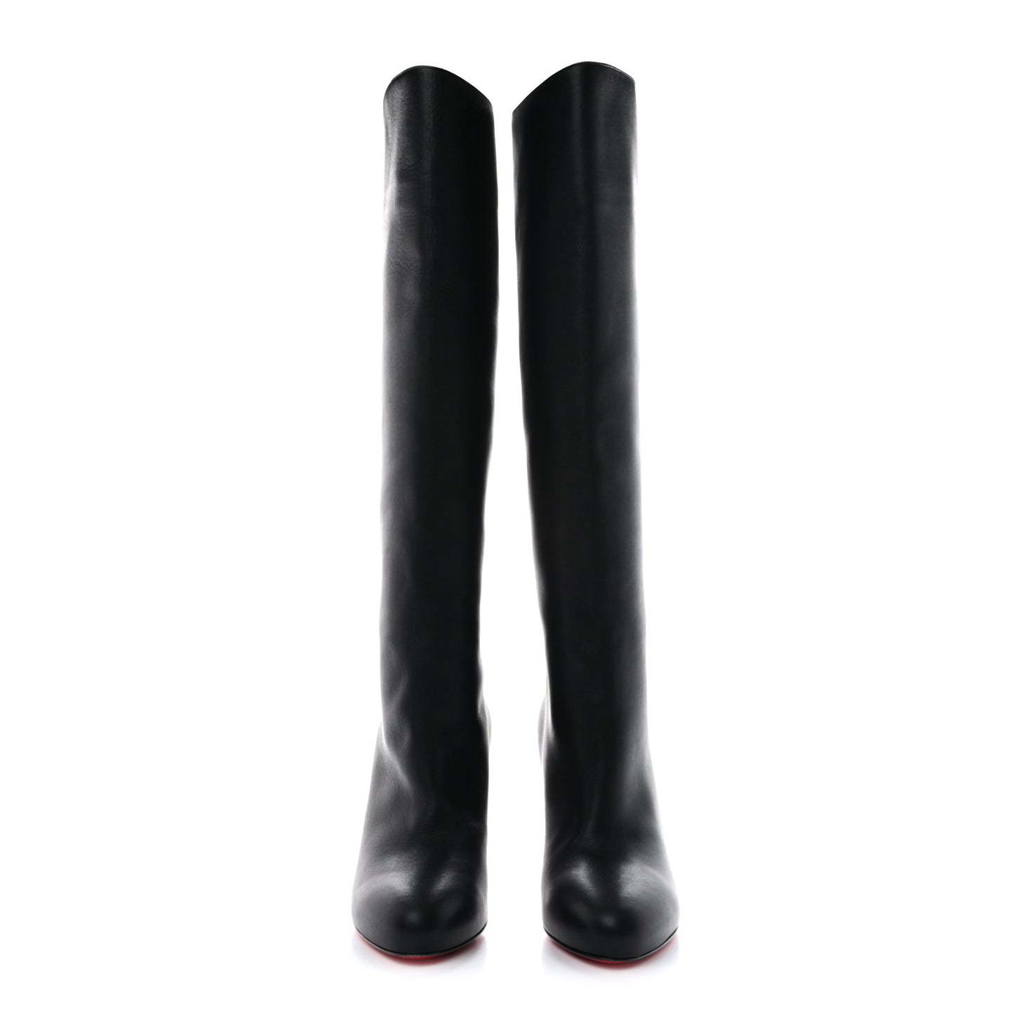 Shiny Calfskin Alta Gant 85 Tall Boots 38 Black