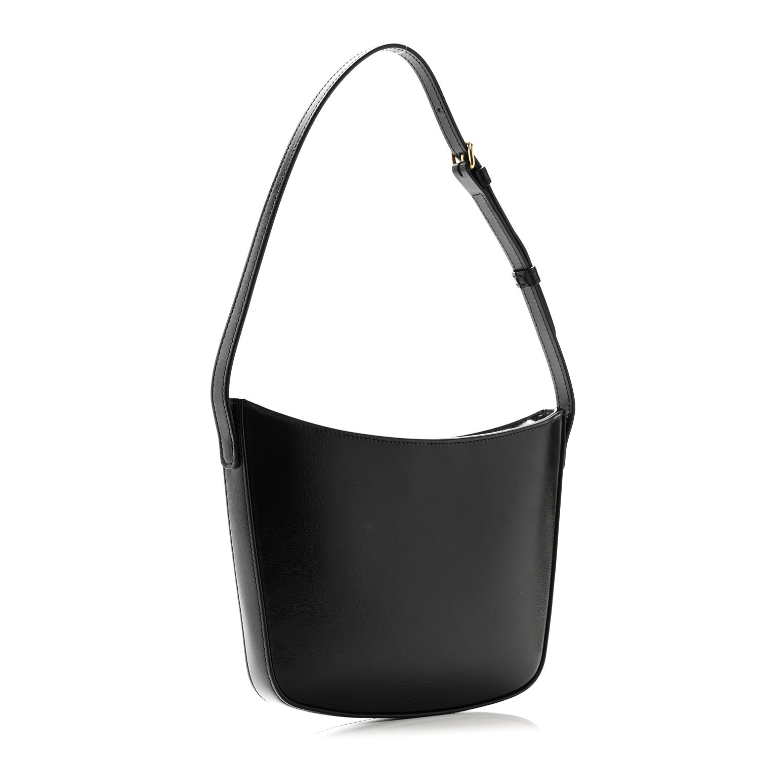 Celine Shiny Calfskin Medium Croque Bag Black 3 of 9