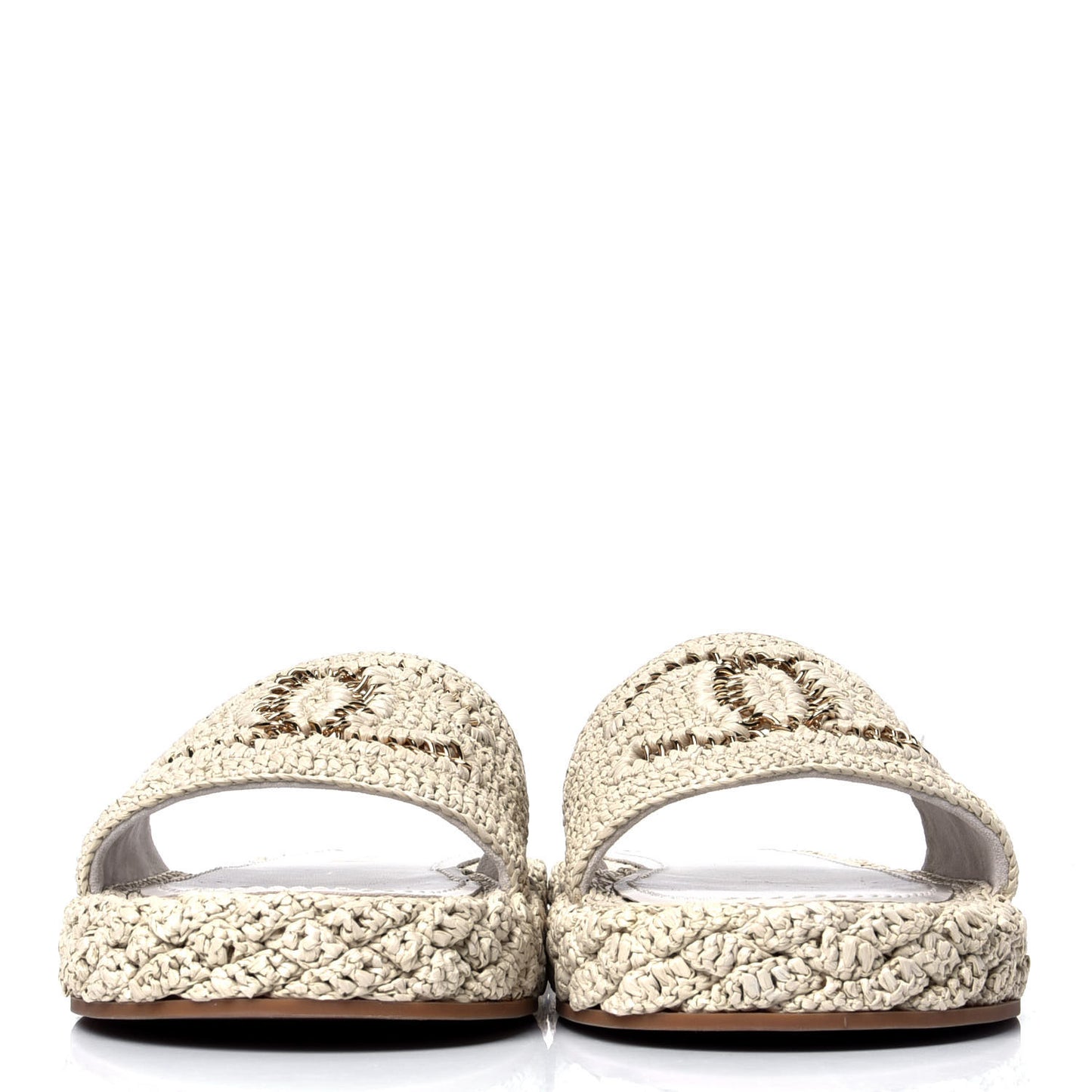 Braided Cord CC Mules 40 Light Beige