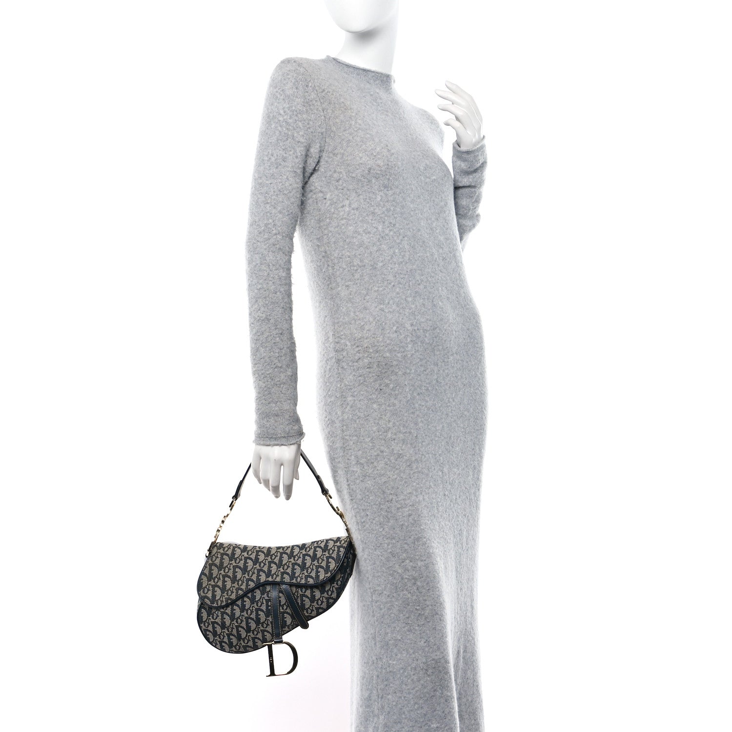 Christian Dior Monogram Saddle Bag Blue 2 of 11