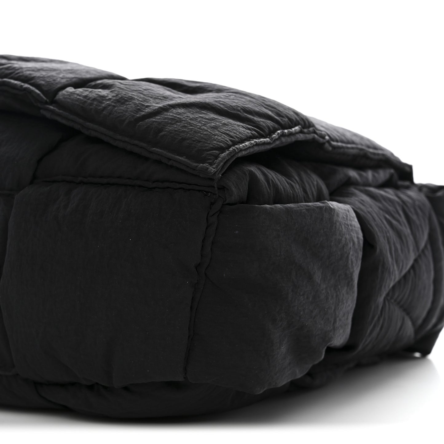 Nylon Intrecciato Padded Tech Cassette Bag Black