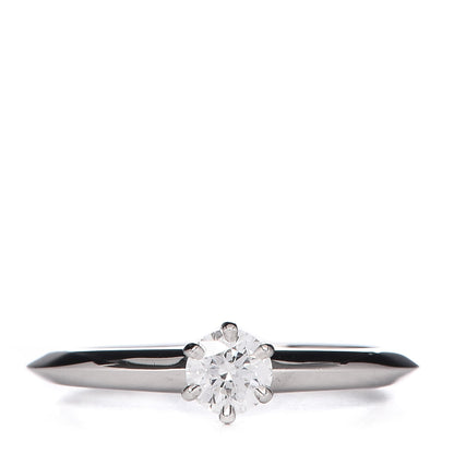 Tiffany Platinum Diamond .22ct Solitaire Engagement Ring 47 4.25 1 of 7