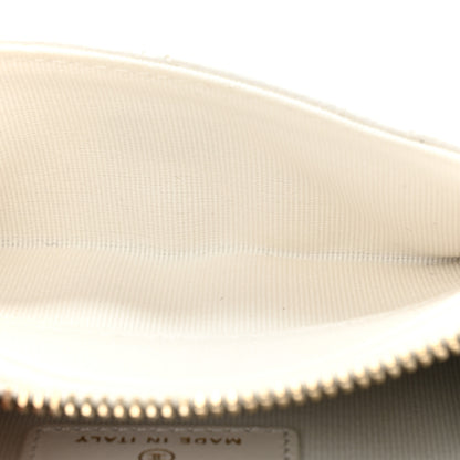 Chanel Caviar Quilted CC Zip Around Card Holder White 6 of 12