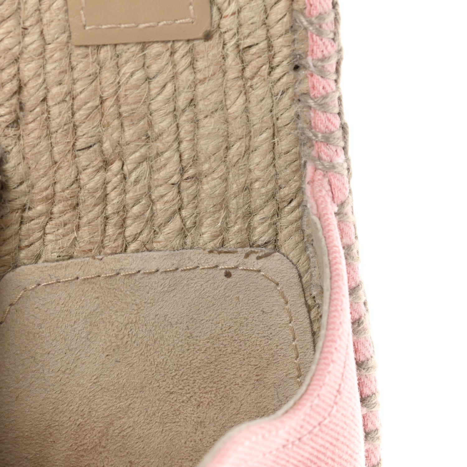 Chanel Denim CC Espadrille Mules 38 Pink Black 10 of 12