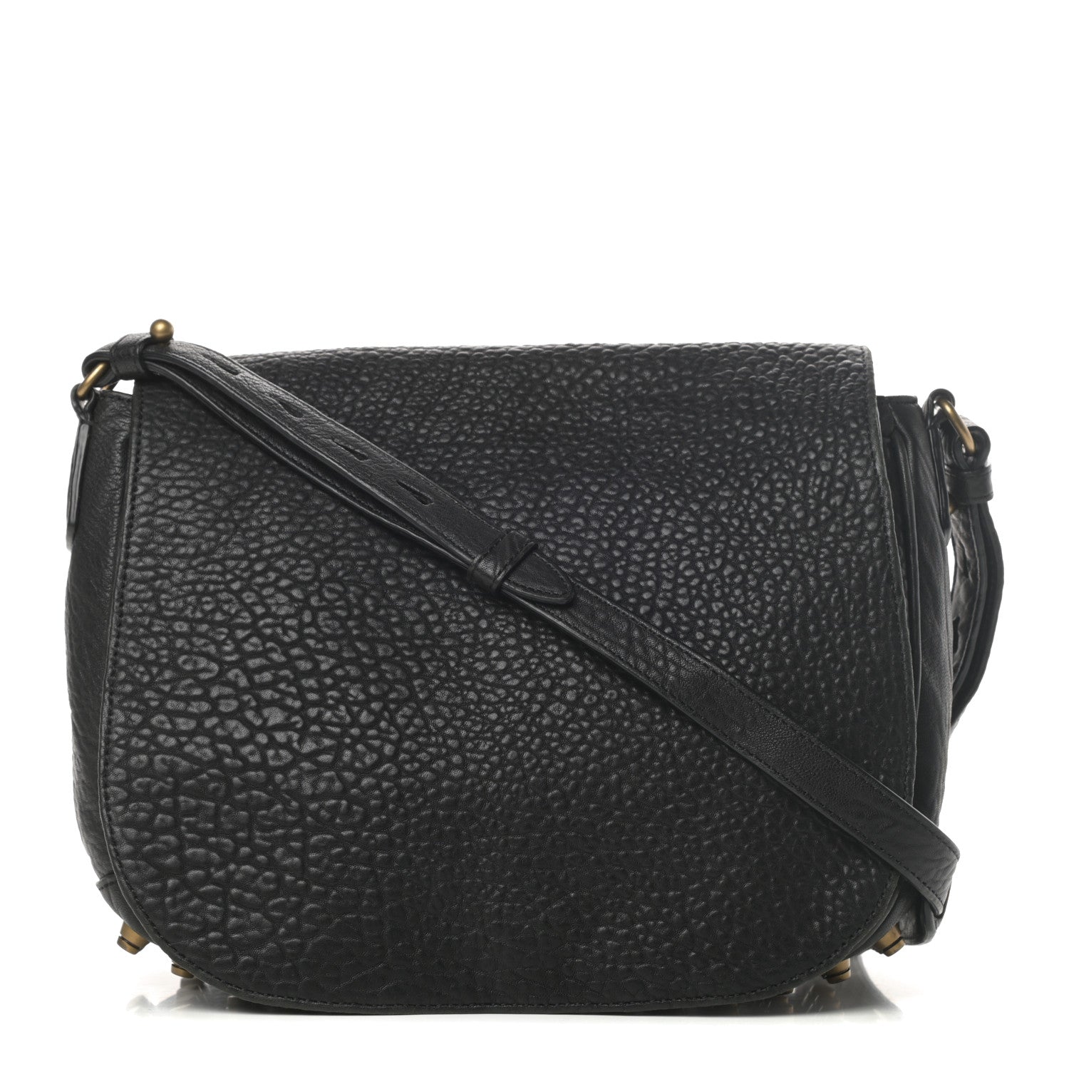 Alexander Wang Pebbled Lambskin Lia Sling Black with Antique Brass Hardware 1 of 13