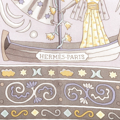 Hermes Cashmere Silk Peuple Du Vent Shawl 140 5 of 8