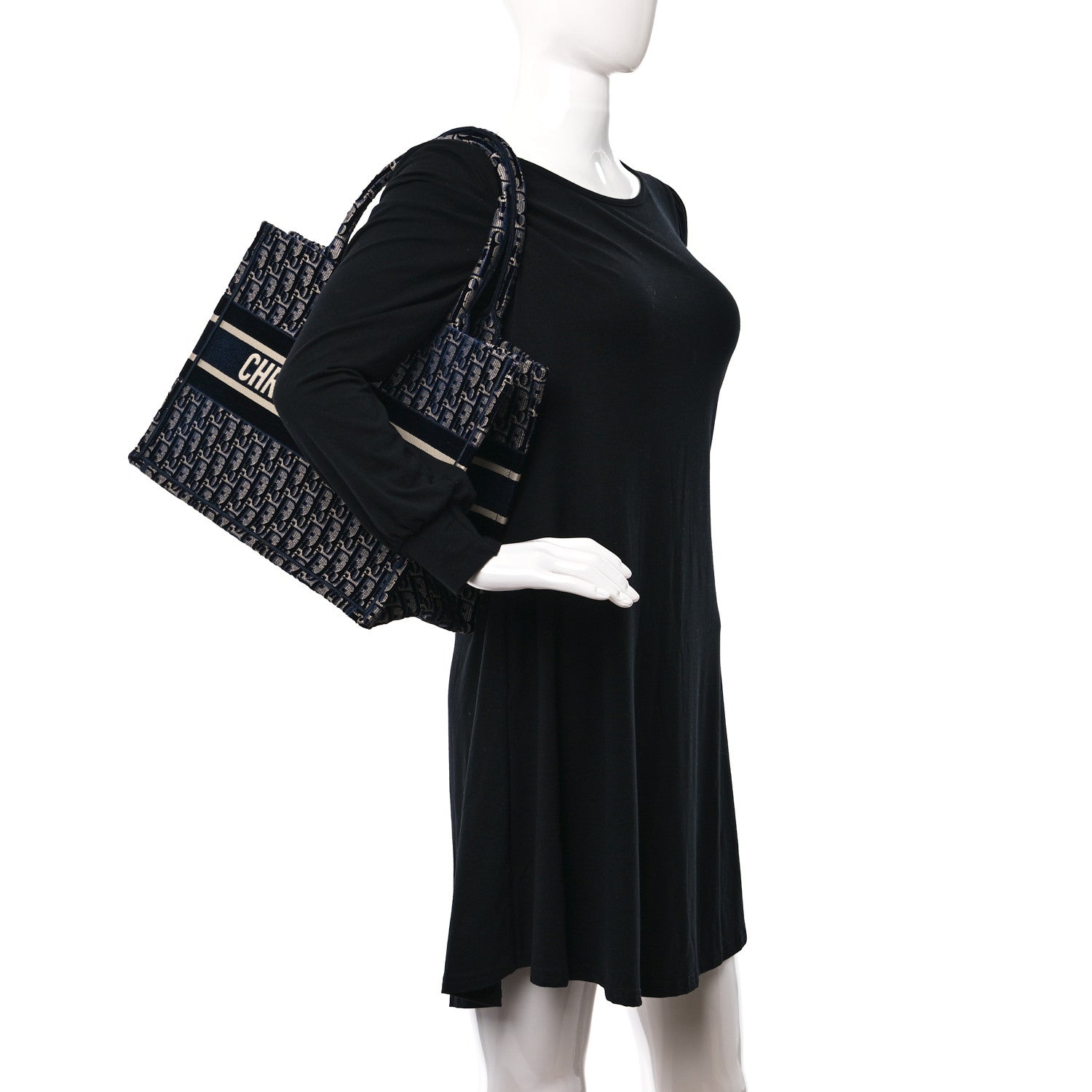 Christian Dior Oblique Velvet Medium Book Tote Blue Multicolor 2 of 10