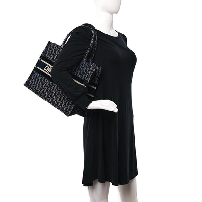 Christian Dior Oblique Velvet Medium Book Tote Blue Multicolor 2 of 10