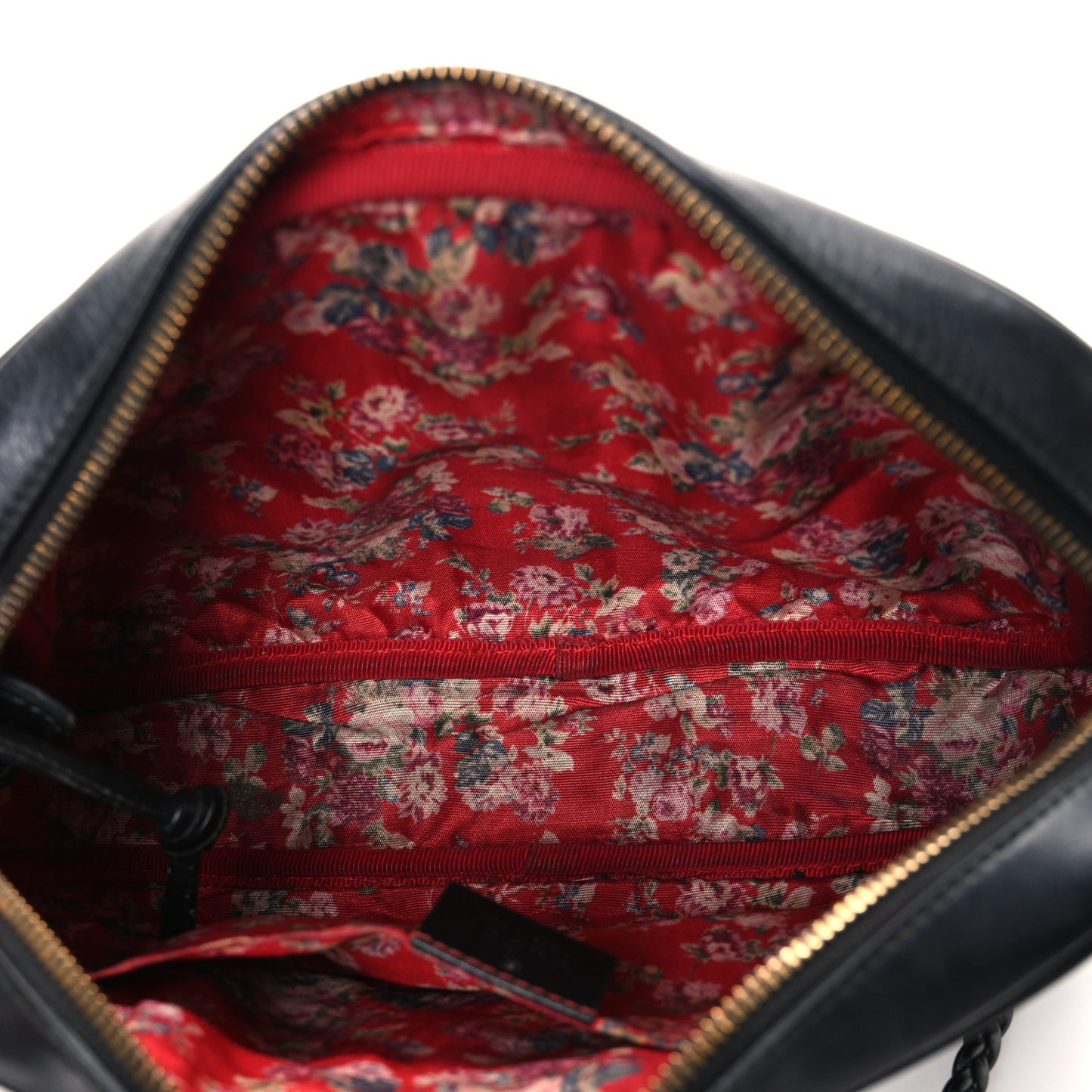 Calfskin Web Trapuntata Small GG Shoulder Bag Black