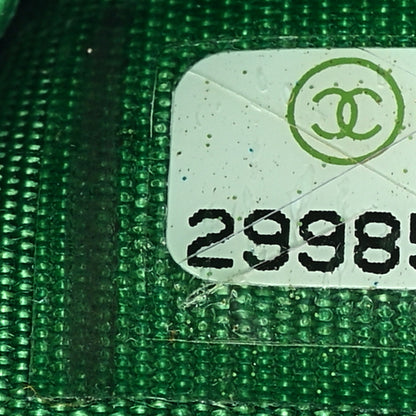 Chanel Goatskin Quilted Chanel 19 Small Flap Wallet Green 7 of 7