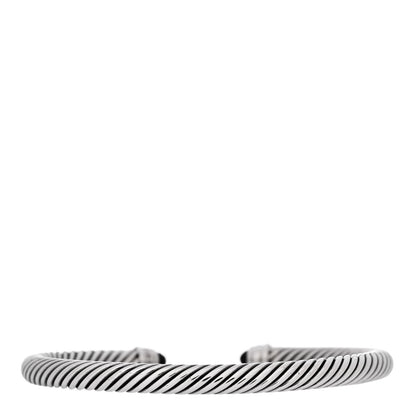 David Yurman Sterling Silver Diamond Black Onyx 5mm Cable Classics Bracelet 2 of 4