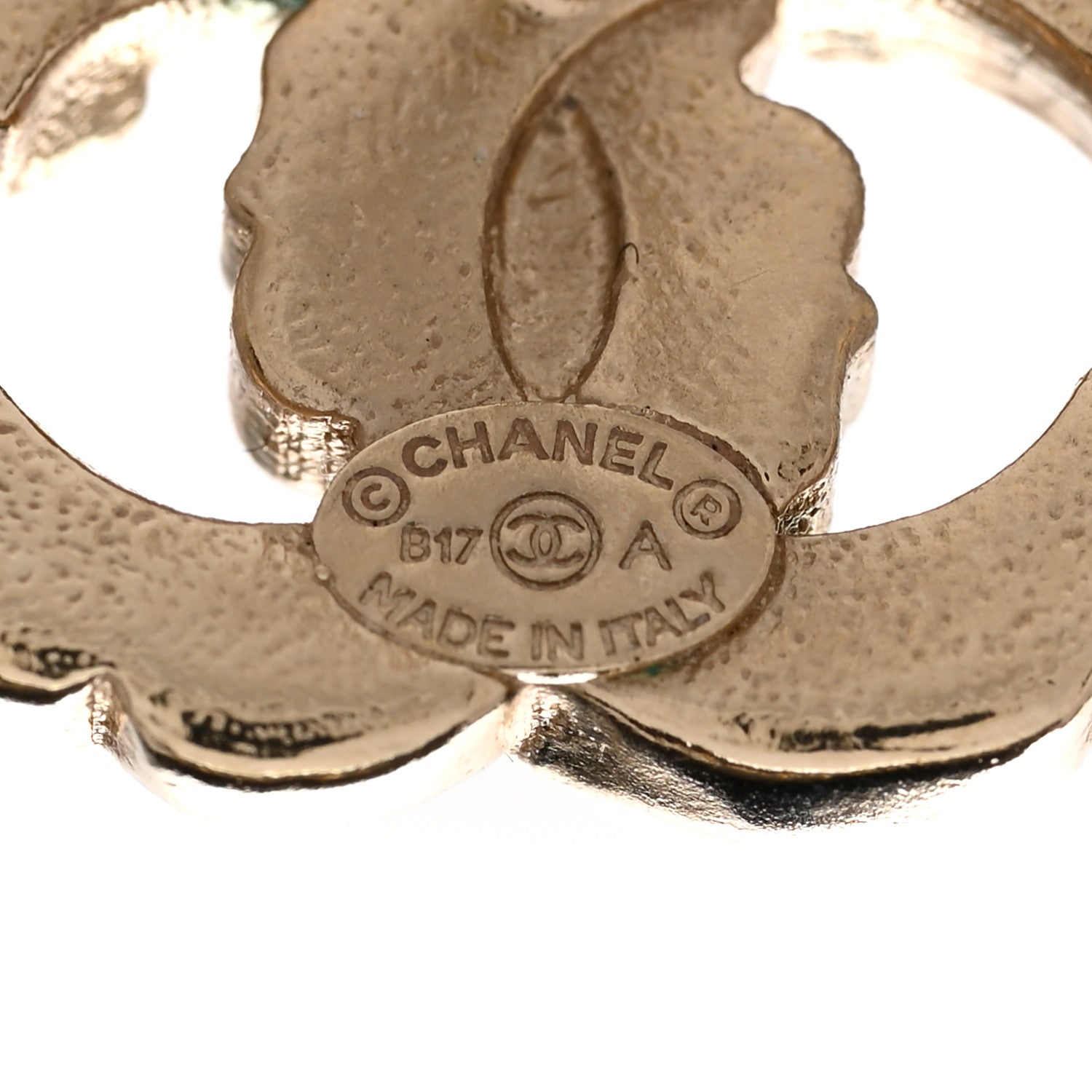 Chanel Crystal CC Earrings Gold 4 of 5