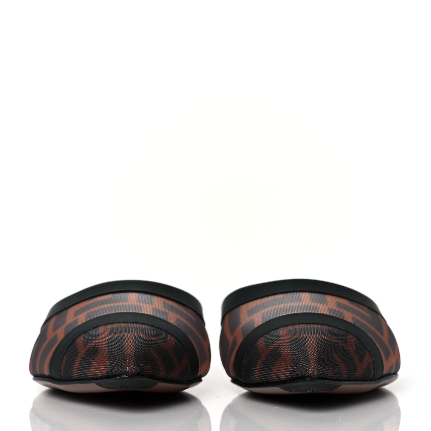 Technical Mesh Vitello FF Colibri Flat Mules 35 Tobacco Moro Black