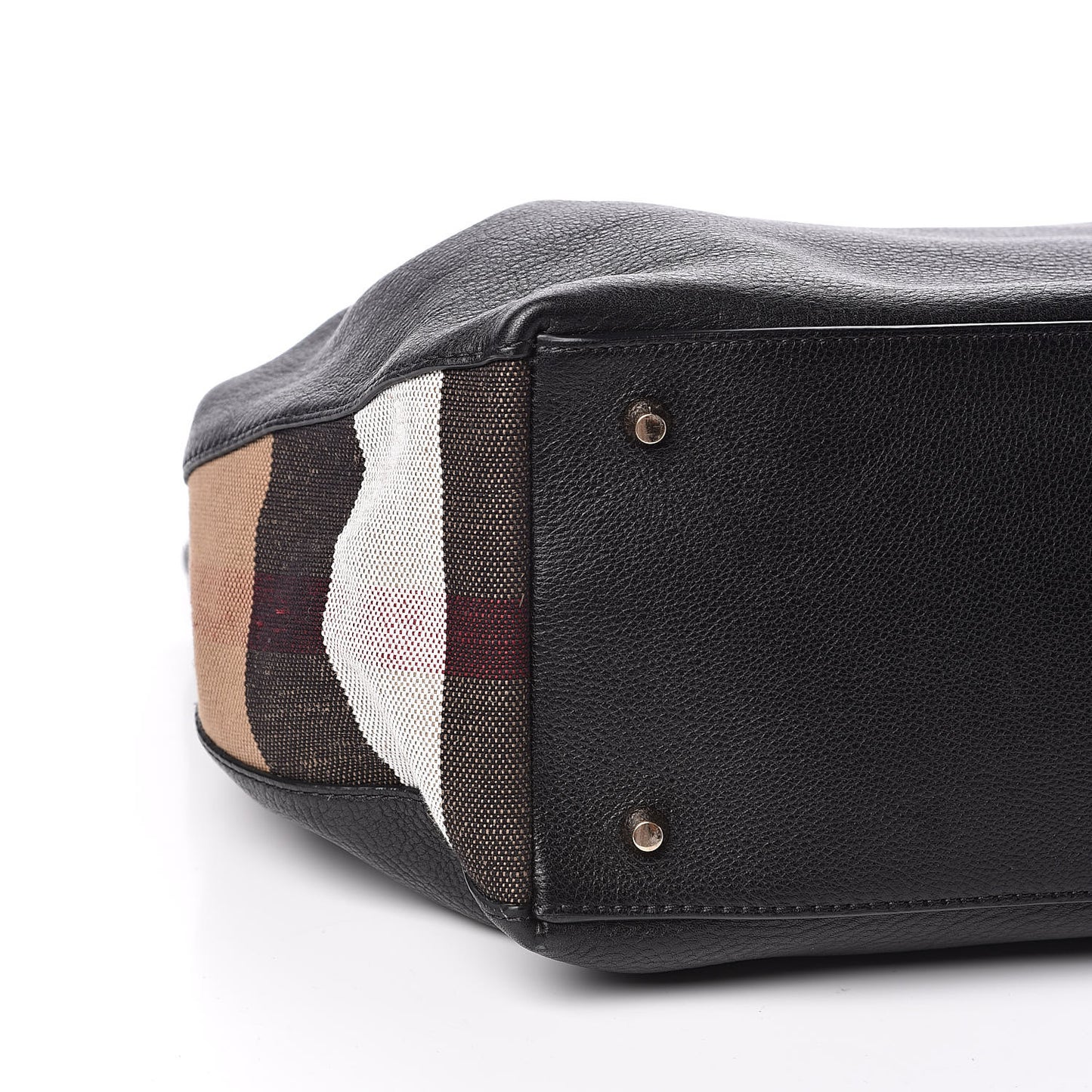 Grainy Calfskin House Check Medium Maidstone Black
