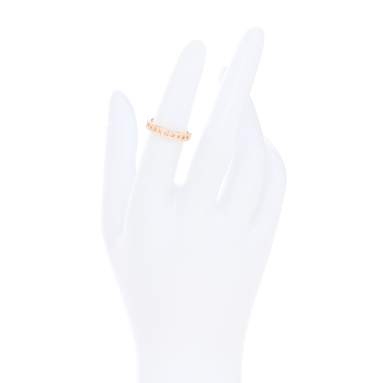 Tiffany 18K Rose Gold Diamond Narrow T True Band Ring 49 5 5 of 6