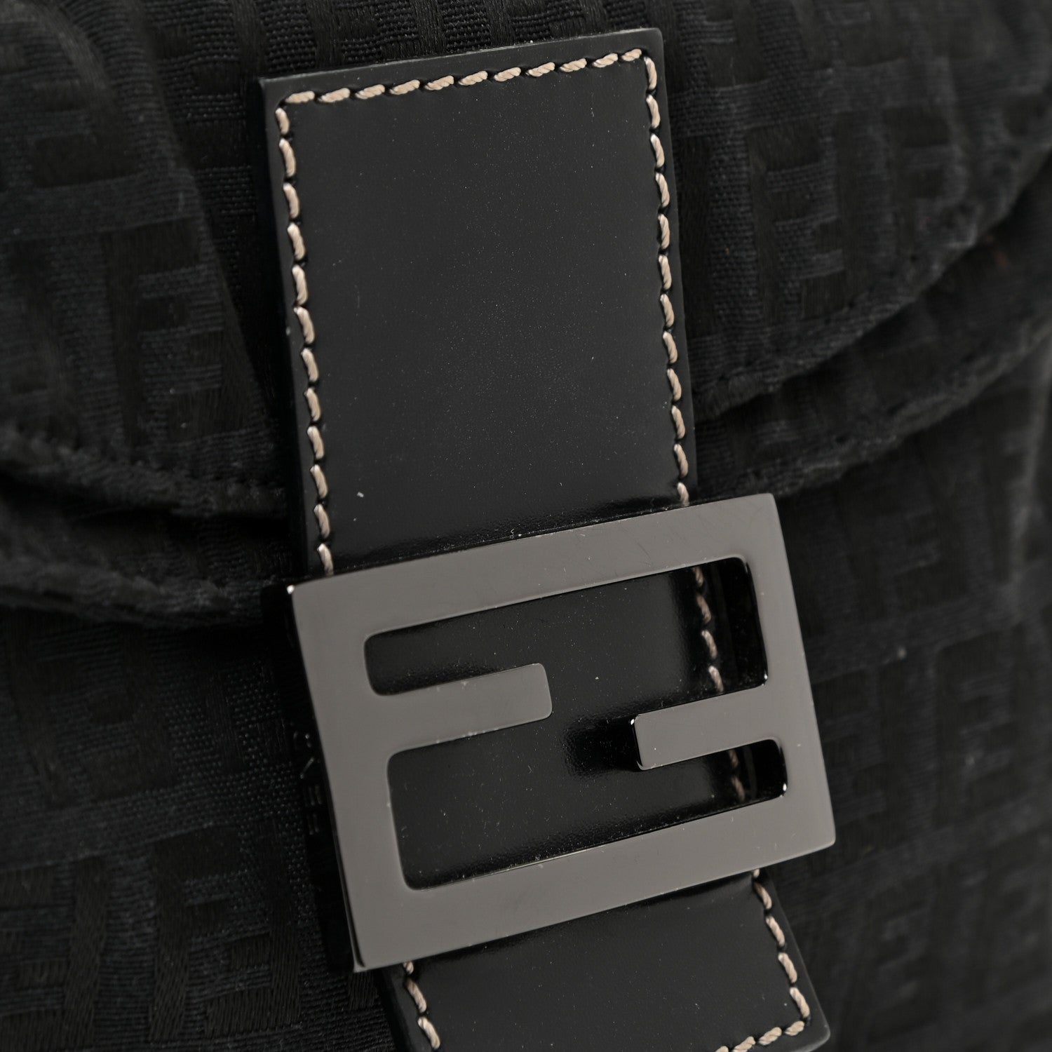 Fendi Zucchino Baguette Black 18 of 22