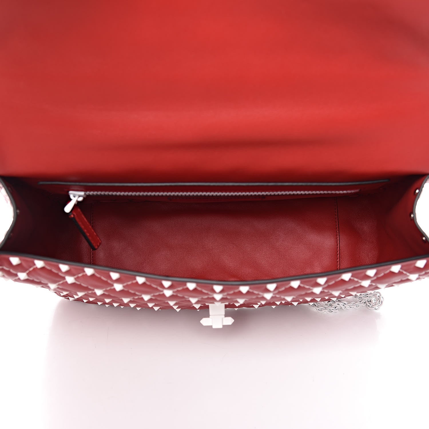 Valentino Garavani Lambskin Large Free Rockstud Spike Shoulder Bag Rosso Valentino 6 of 9