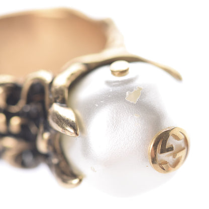Gucci Metal Pearl Ring 6 Aged Gold 6 of 6
