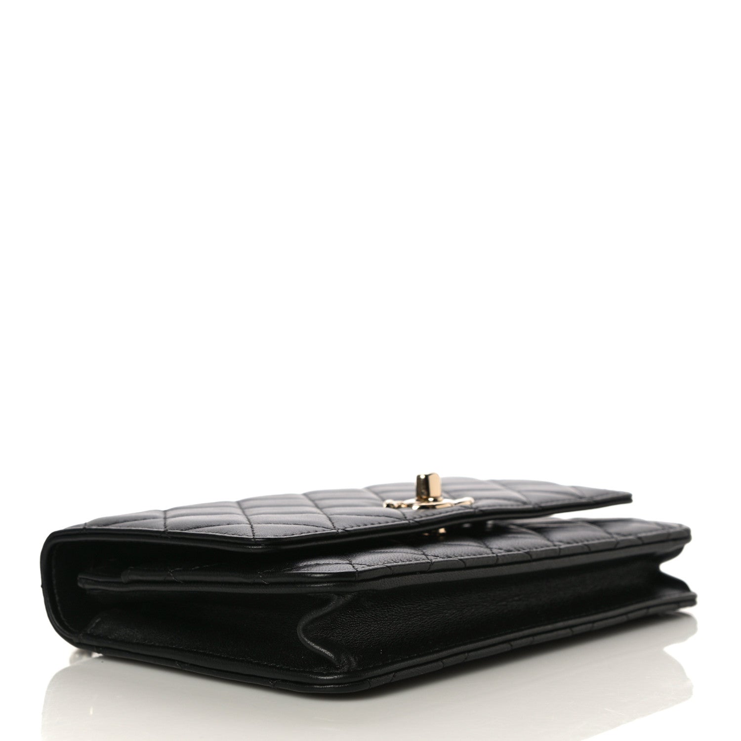 Chanel Lambskin Quilted Trendy CC Wallet On Chain WOC Black 4 of 15